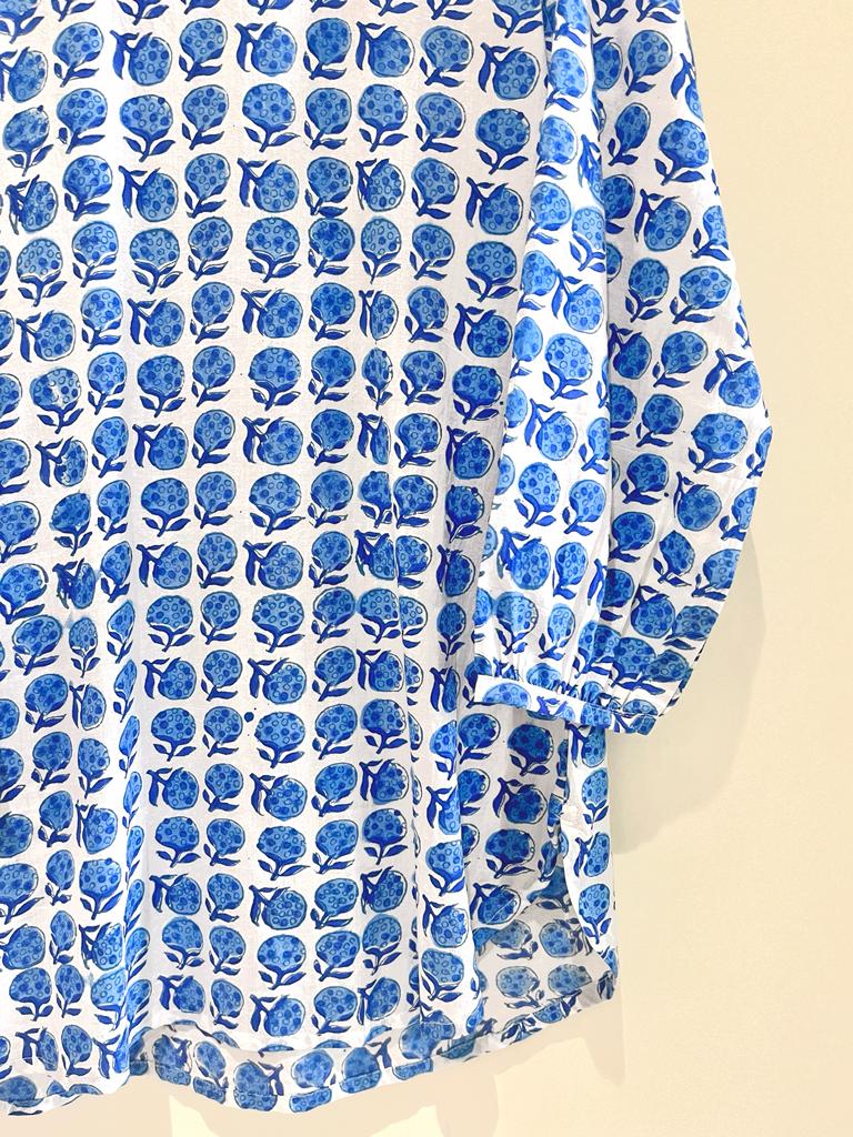 Block Printed Cotton Short Kurti
