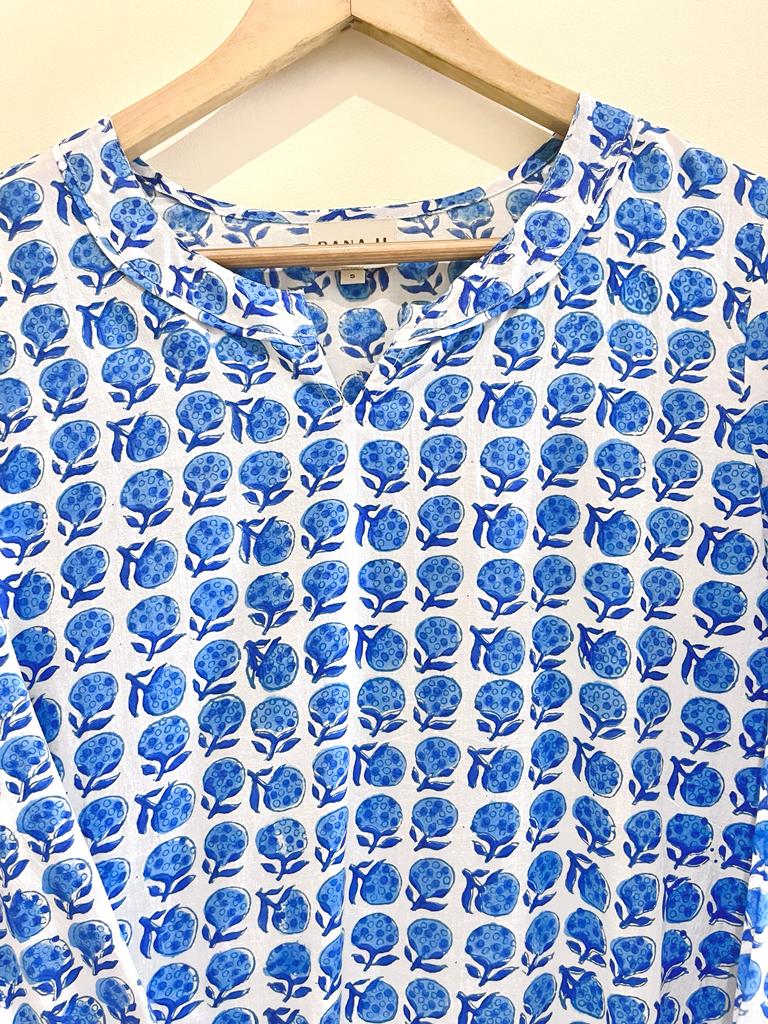 Block Printed Cotton Short Kurti