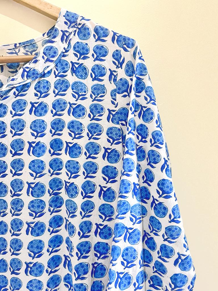 Block Printed Cotton Short Kurti