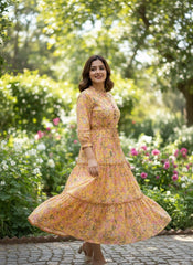 Petal Reverie Cotton Dress