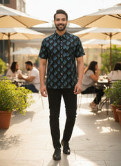 Cotton Printed Half Sleeve Shirt