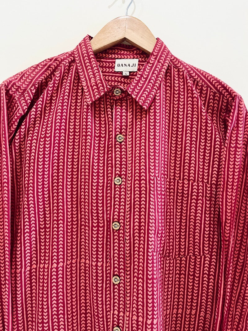 COTTON BLOCK PRINTED FULL SLEEVE SHIRT
