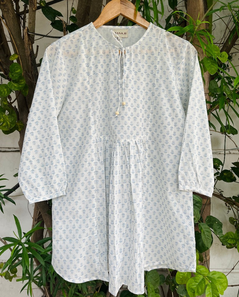 Block Printed Cotton Short Top