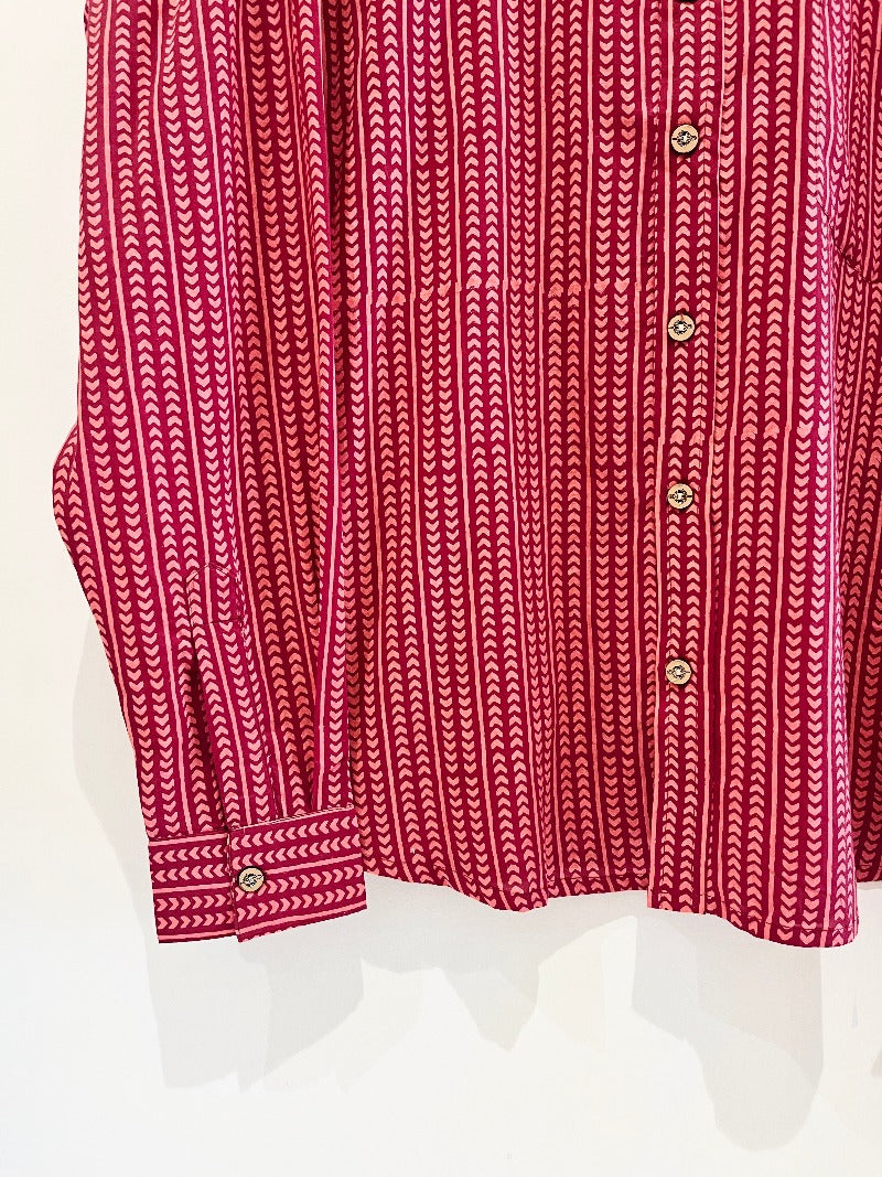 COTTON BLOCK PRINTED FULL SLEEVE SHIRT