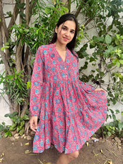 Mystic Rose Tiered Dress