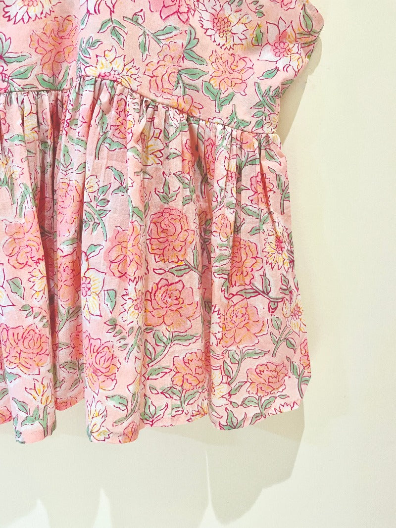 Peachy Rose Block Printed Cotton Cami Top