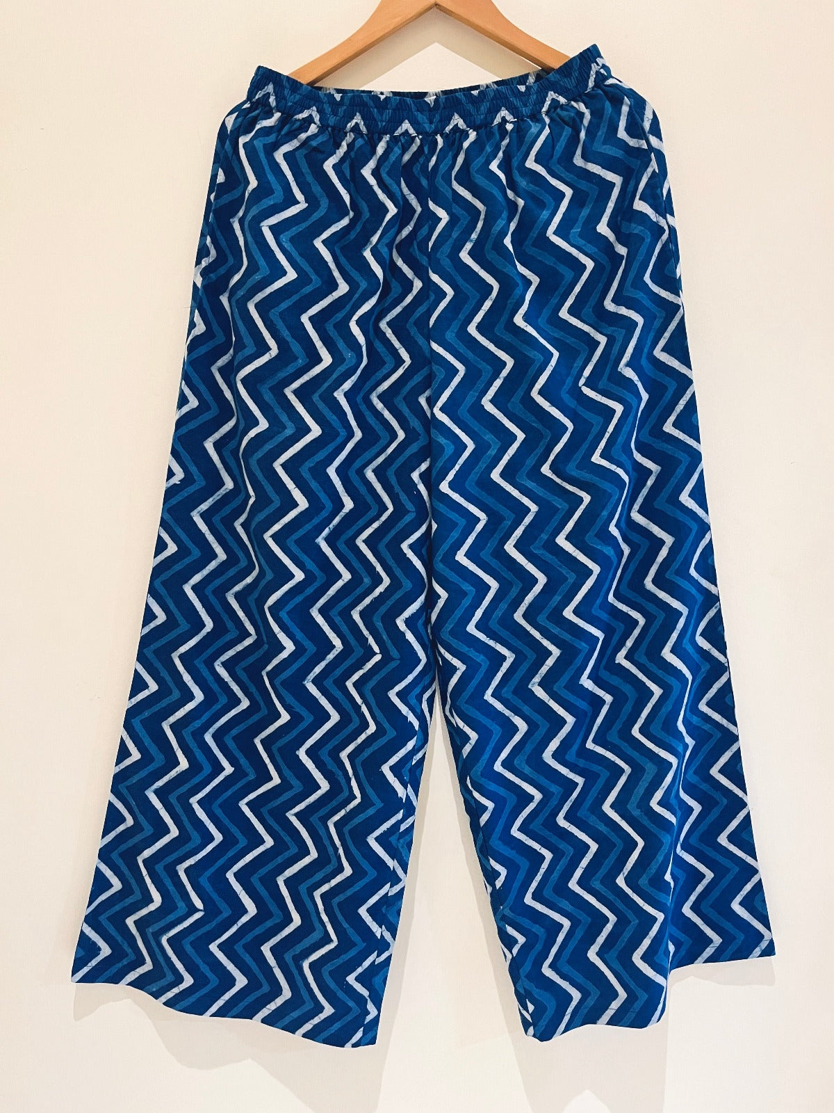 Natural Indigo Zig Zag Printed Co-Ord Set