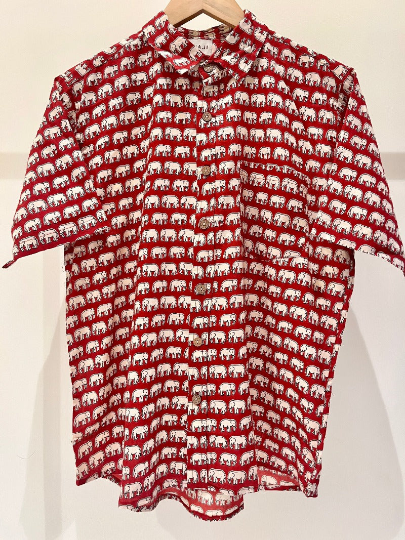COTTON PRINTED HALF SLEEVE SHIRT