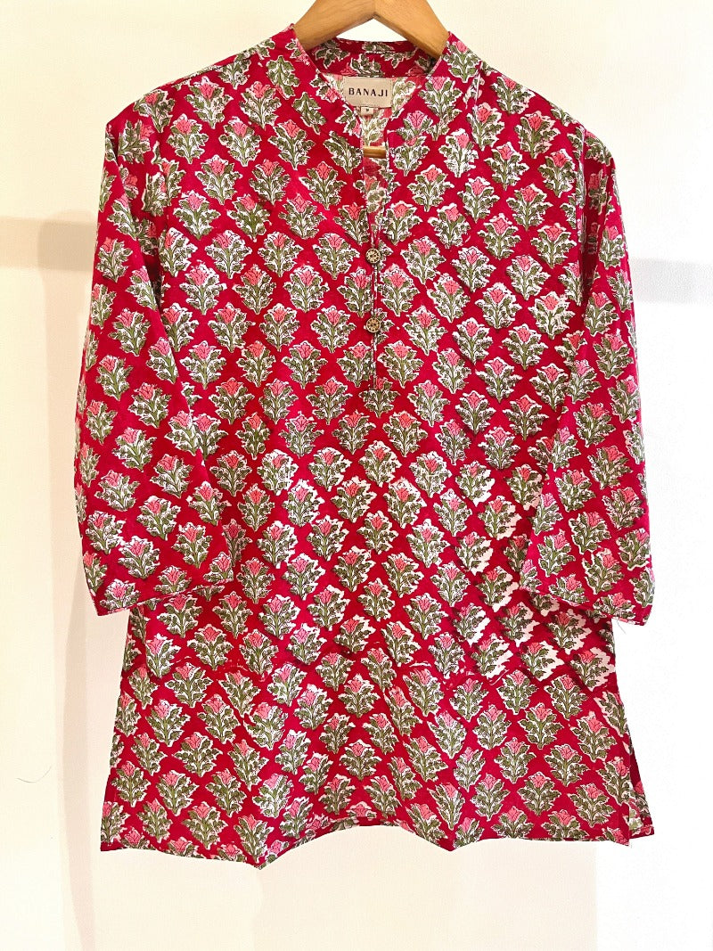 Block Printed Short Kurti