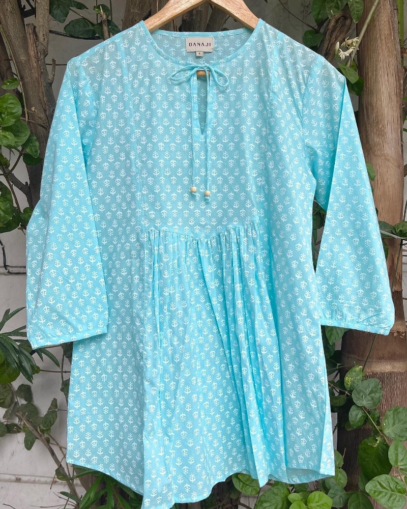 Block Printed Cotton Short Top