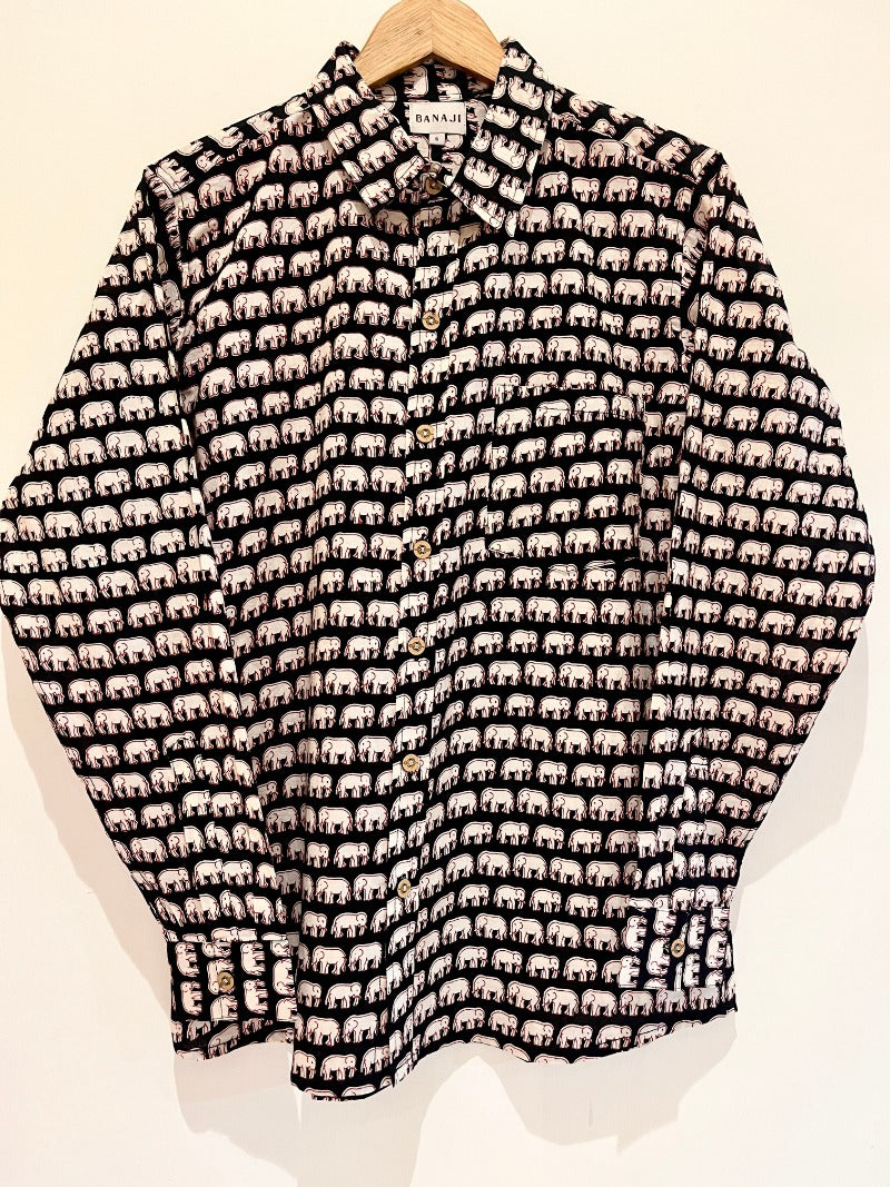 COTTON BLOCK PRINTED FULL SLEEVE SHIRT