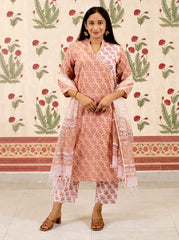 Lotus Bloom Kurta Pant Set with Dupatta