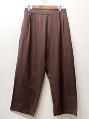 Coffee Brown Wide Leg Cotton Pants