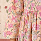 Peachy Floral Printed Dress