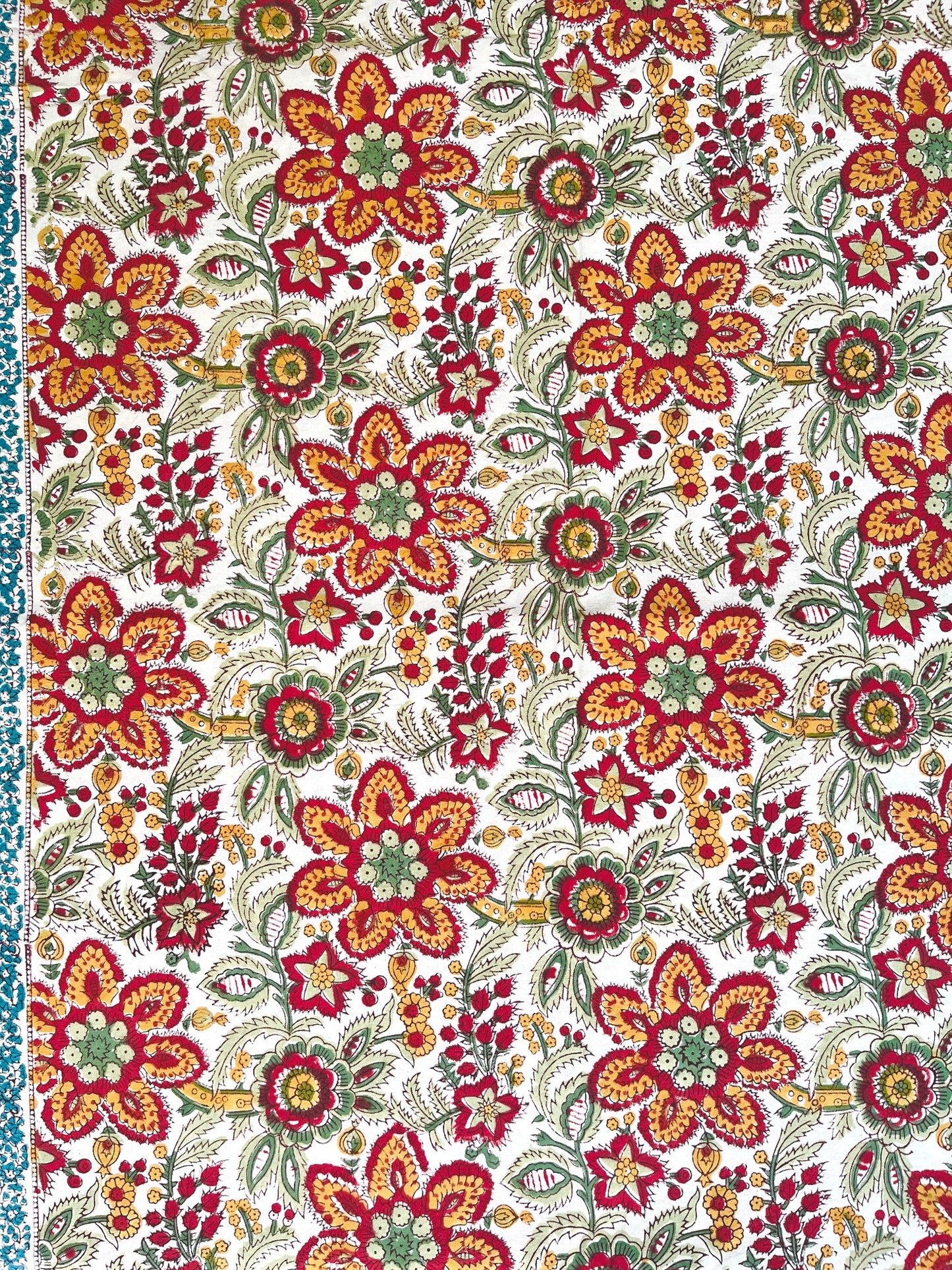 Gardenia Block Printed Bedsheet Set