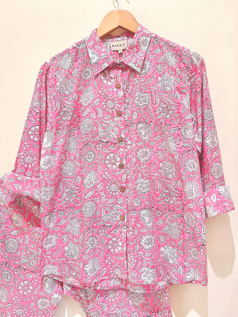Pink Floral Jaal Printed Co-ord Set