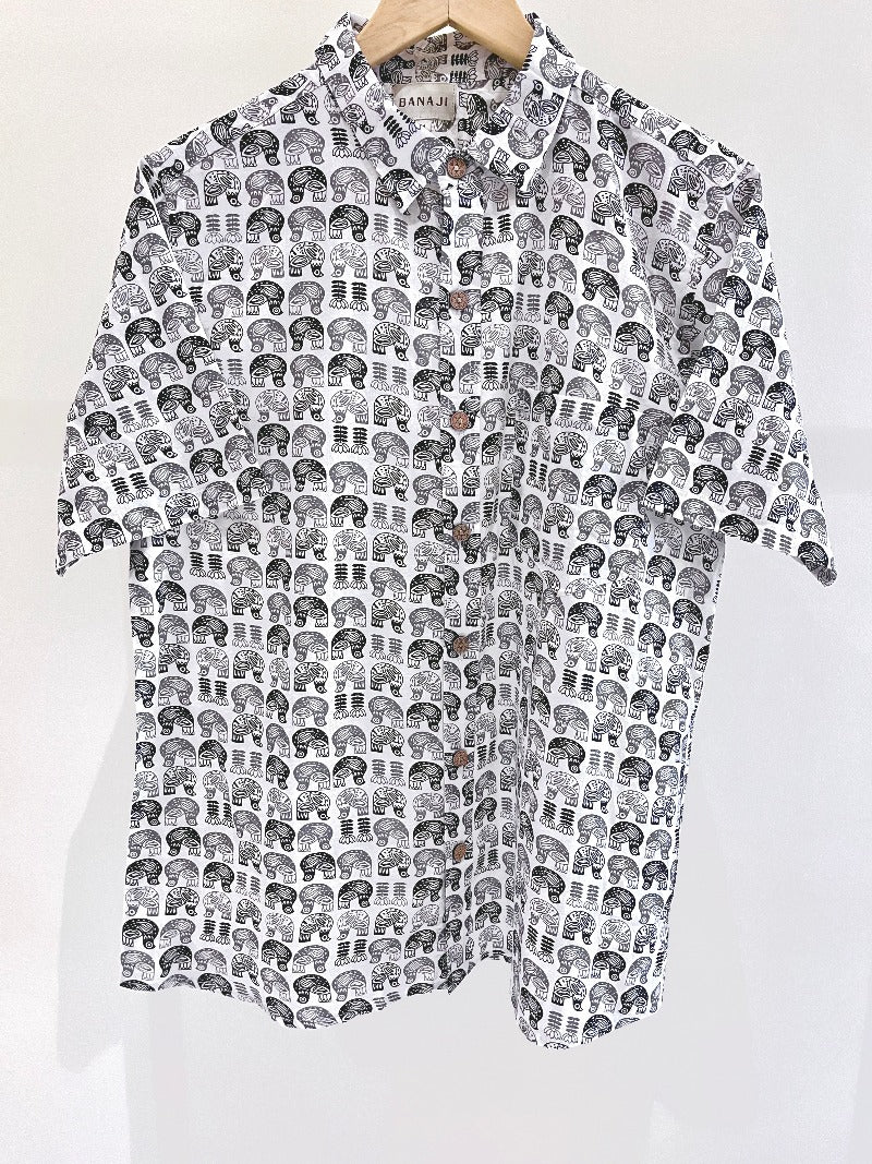 COTTON PRINTED HALF SLEEVE SHIRT