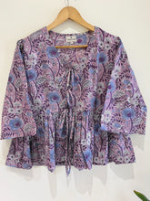 Purple Block Printed Short Top