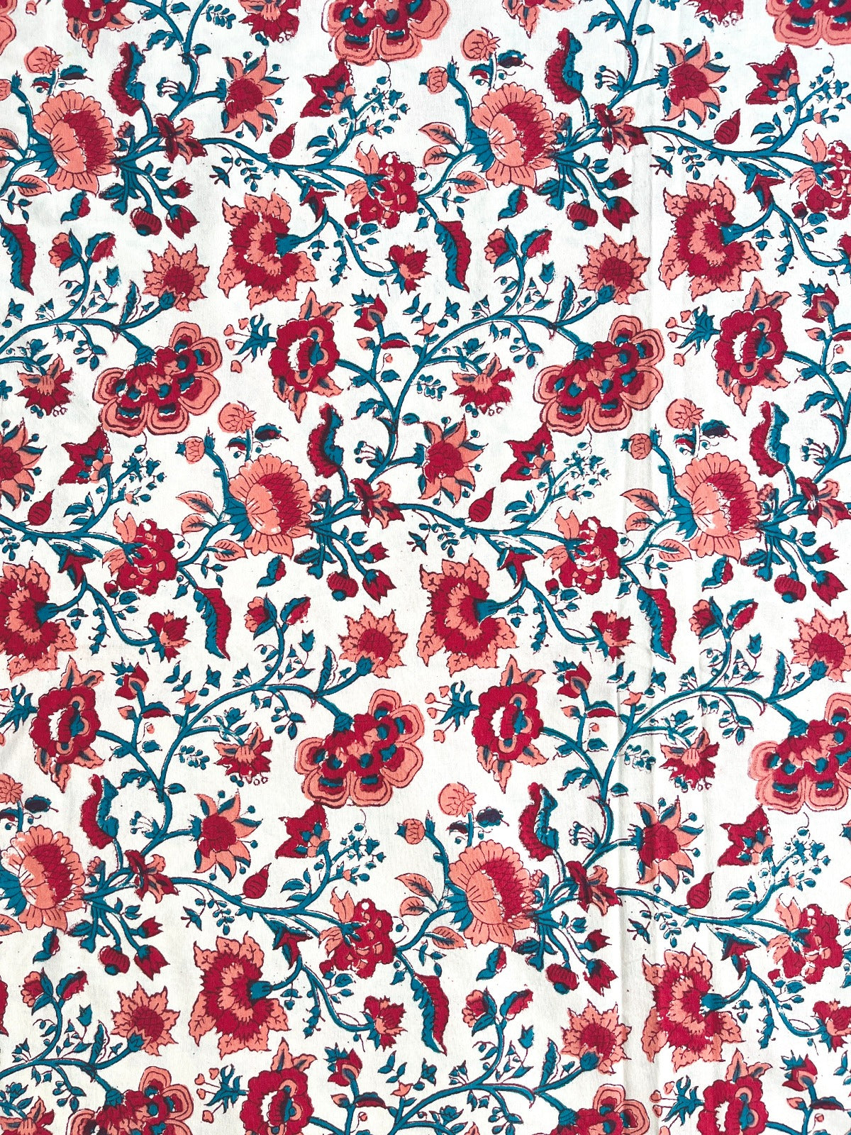 Royal Blooms Block Printed Bedsheet Set