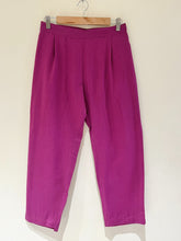 Magenta Narrow Leg Cotton Pants