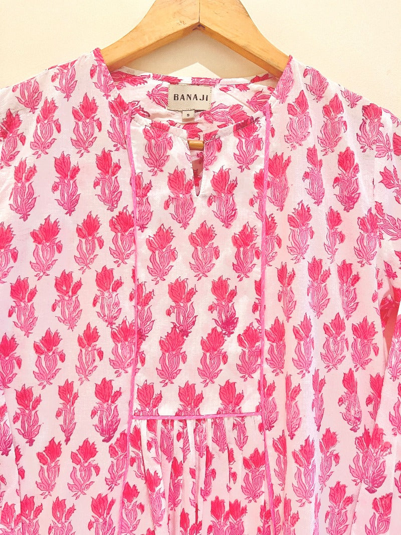 Block Printed Cotton Short Top