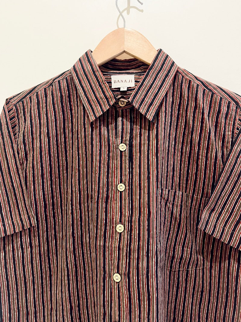 COTTON BLOCK PRINTED HALF SLEEVE SHIRT