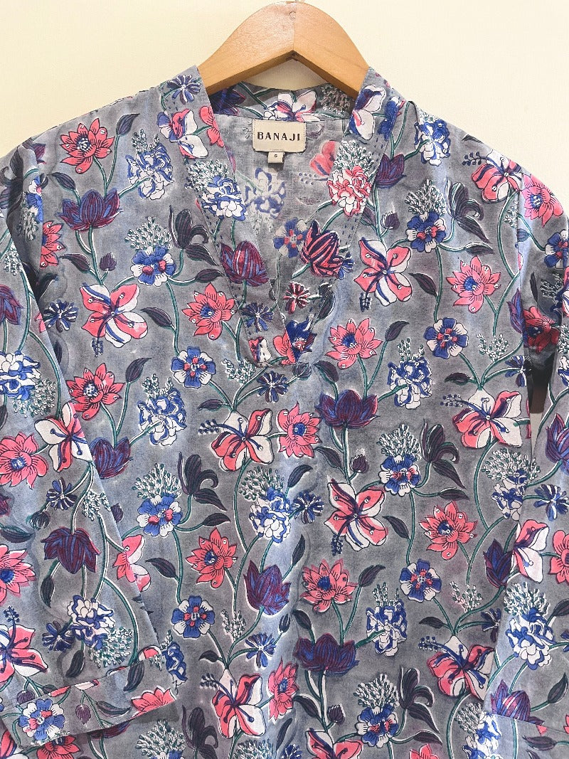 Winter Blooms Printed Cotton Kurta