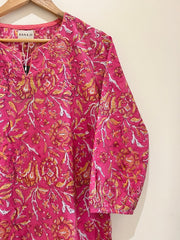 Block Printed Short Kurti