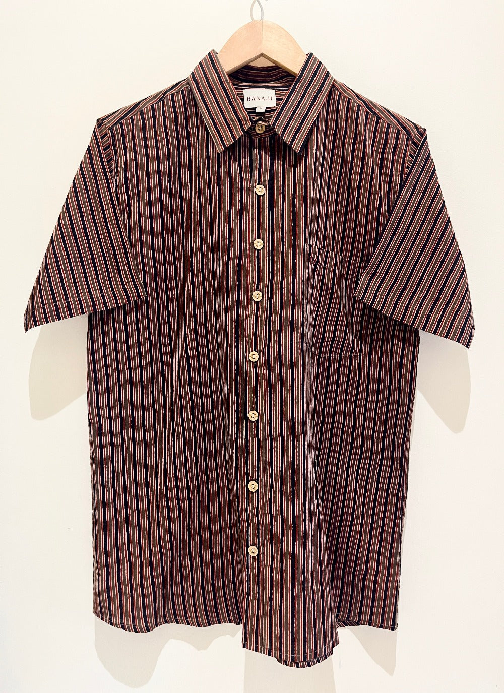 COTTON BLOCK PRINTED HALF SLEEVE SHIRT