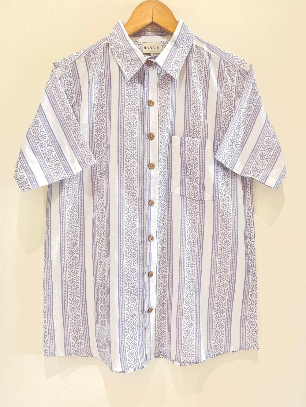 COTTON BLOCK PRINTED HALF SLEEVE SHIRT