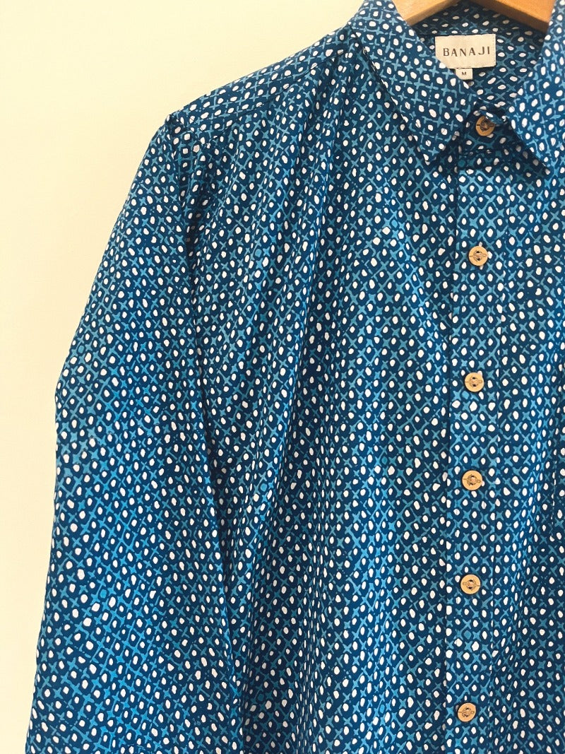 COTTON BLOCK PRINTED FULL SLEEVE SHIRT