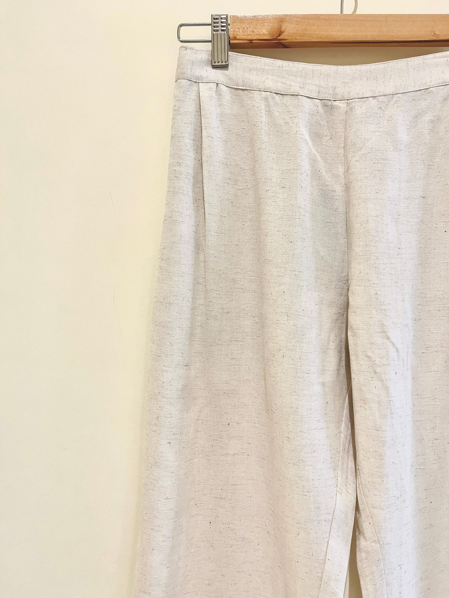 Ivory Narrow Leg Cotton Pants