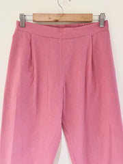 Dusty Rose Narrow Leg Cotton Pants