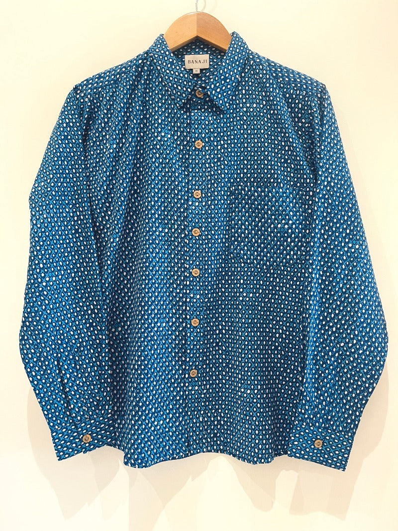 COTTON BLOCK PRINTED FULL SLEEVE SHIRT
