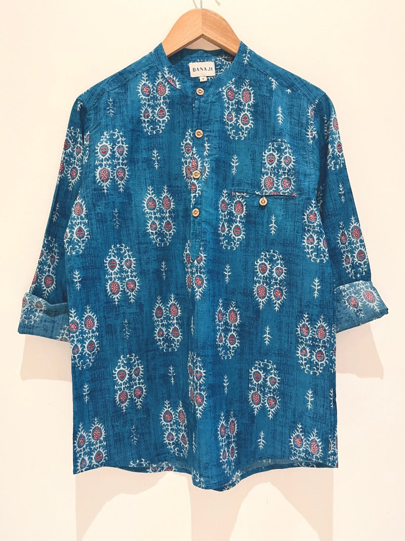 COTTON PRINTED FULL SLEEVE KURTA