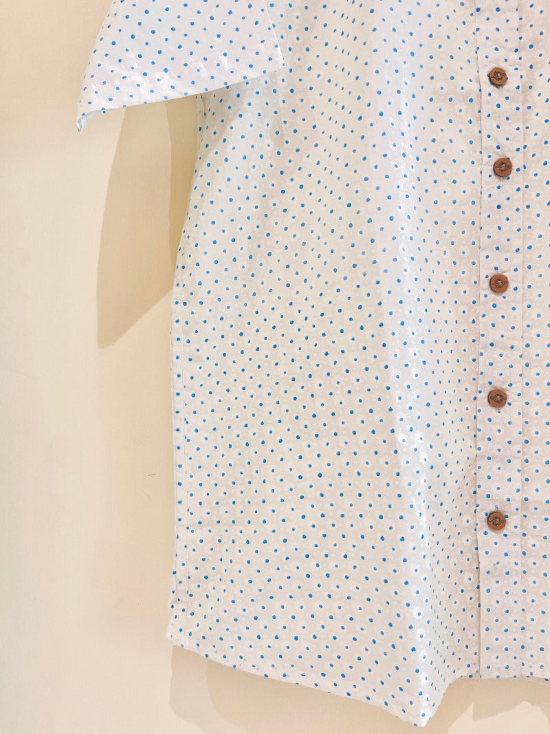 COTTON BLOCK PRINTED HALF SLEEVE SHIRT