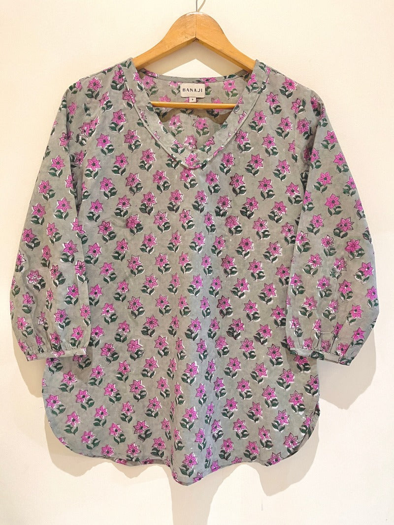Block Printed Short Kurti