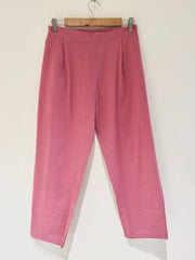 Dusty Rose Narrow Leg Cotton Pants