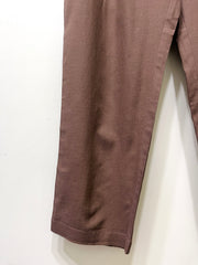 Coffee Brown Narrow Leg Cotton Pants