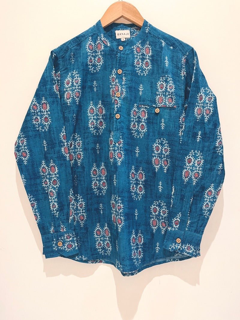 COTTON PRINTED FULL SLEEVE KURTA