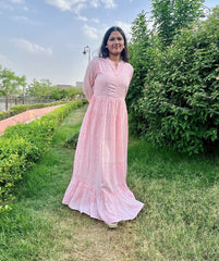 Pink Buti Printed Dress