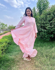 Pink Buti Printed Dress