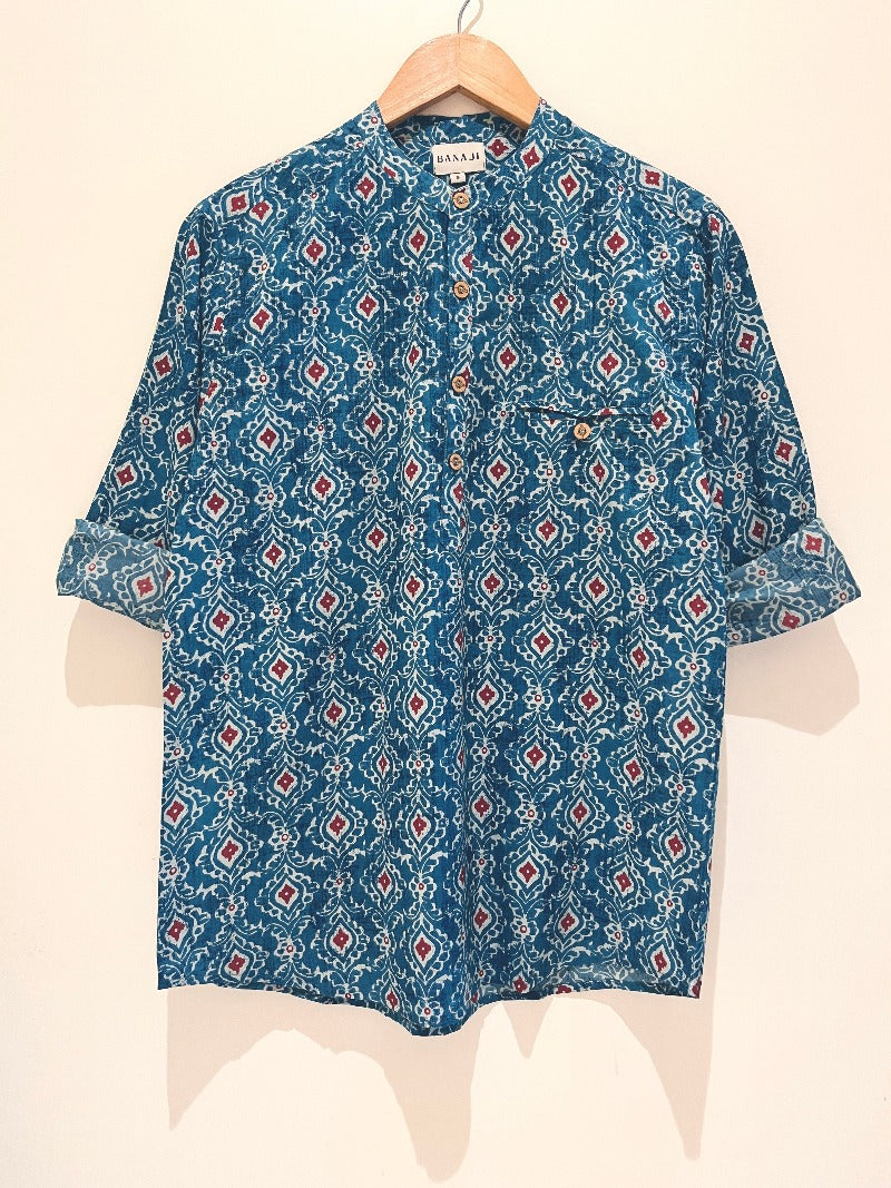 COTTON PRINTED FULL SLEEVE KURTA