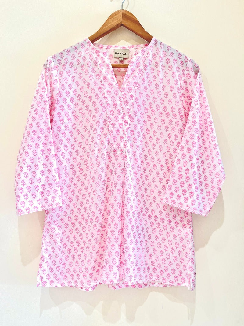 Block Printed Cotton Short Top