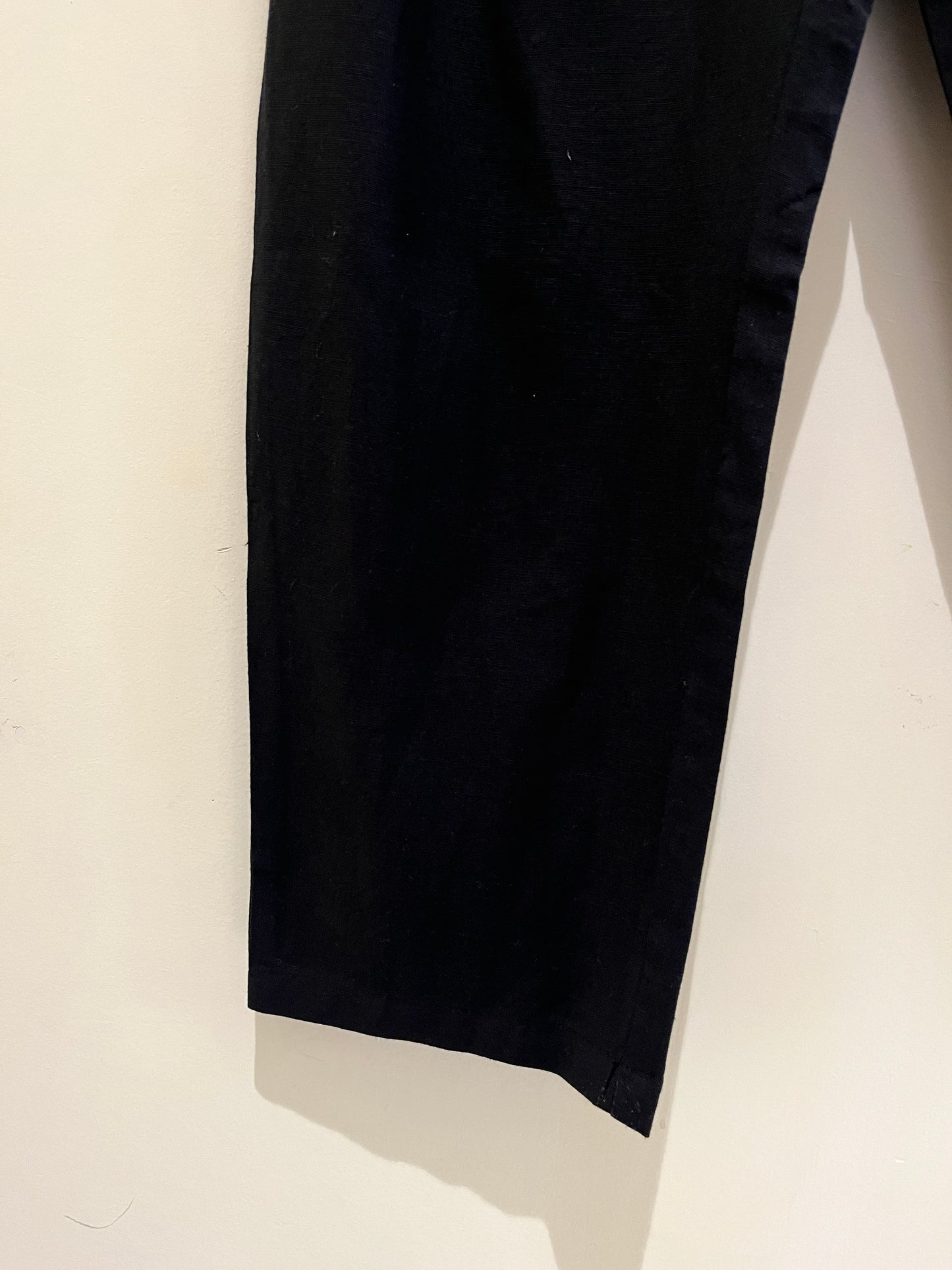 Black Narrow Leg Cotton Pants