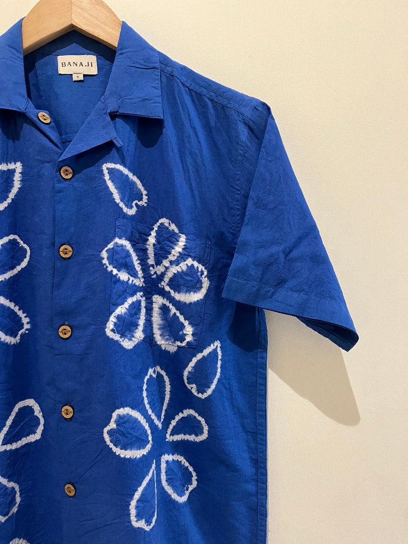Cotton Shibori Dyed Half Sleeve Shirt