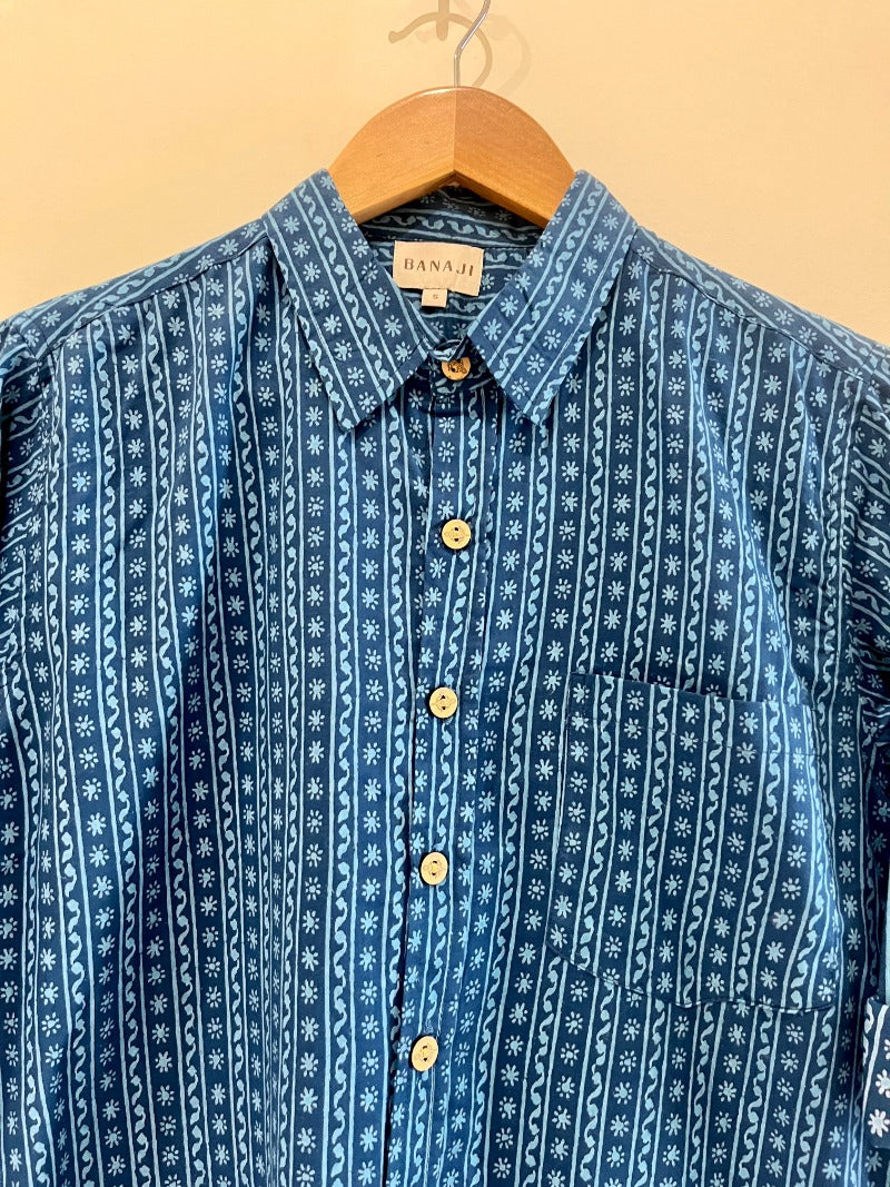 COTTON BLOCK PRINTED FULL SLEEVE SHIRT
