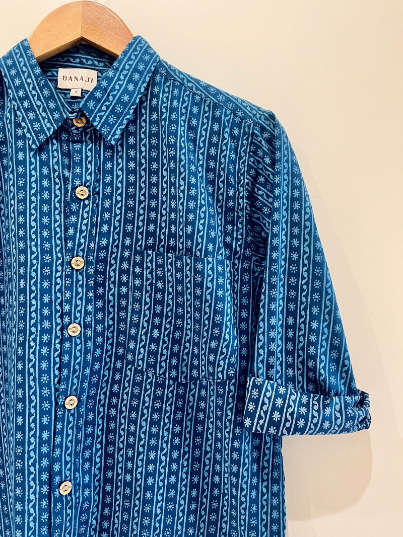 COTTON BLOCK PRINTED FULL SLEEVE SHIRT