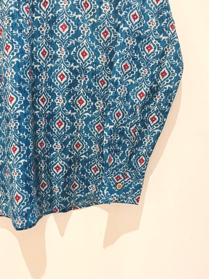 COTTON PRINTED FULL SLEEVE KURTA