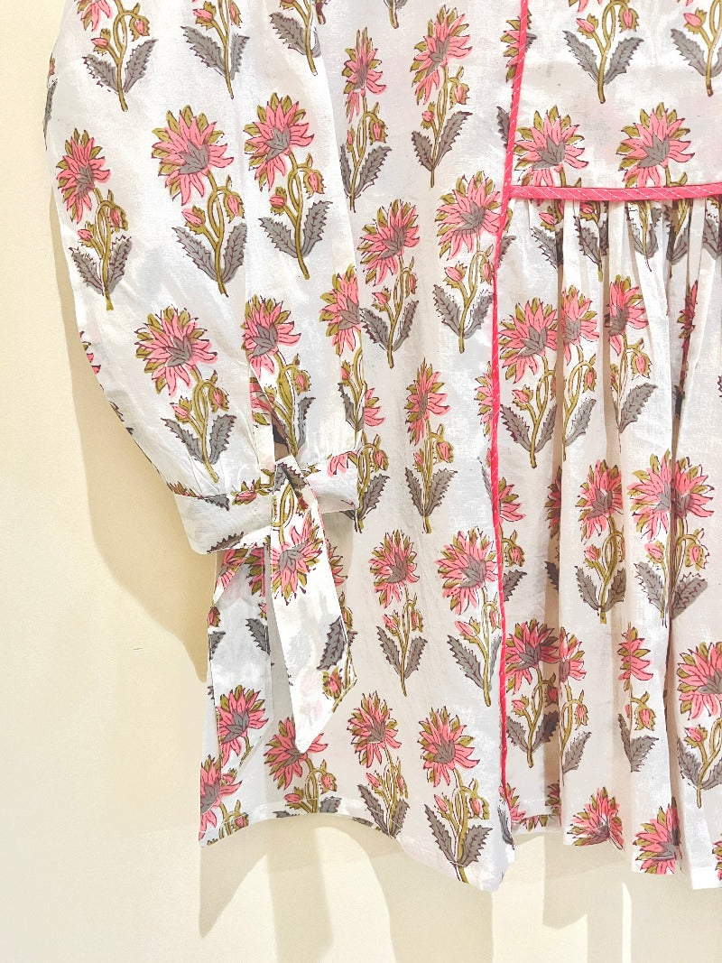 Block Printed Cotton Short Top
